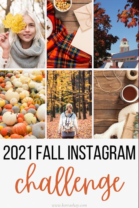 2021 fall Instagram challenge! Fall Instagram photo challenge to try. Take these fun fall photos this year! #instagram #fall #autumn Fall Photo Challenge, Fall Instagram Pictures, National Family Day, Instagram Photo Challenge, Photo Challenge Ideas, Picture Challenge, Fall Instagram, Autumn Wine, Autumn Instagram