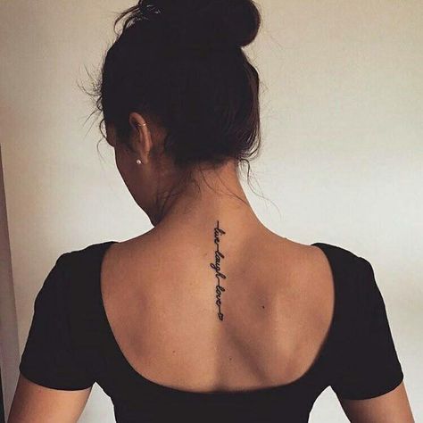 pinterest; @x0_jesss ♡ Back Tattoo Women Upper, Back Tattoo Women Spine, Tattoos Neck, 2023 Pedicure, Small Back Tattoos, Upper Back Tattoos, Girl Back Tattoos, Back Of Neck Tattoo, Neck Tattoos Women