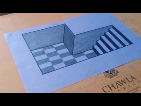 (2) Easy tub stairs 3d drawing on paper || how to draw 3d drawing - YouTube Stairs 3d, How To Draw 3d, Draw 3d, Drawing On Paper, 3d Drawings, Drawing Easy, I Tried, To Draw, 3 D