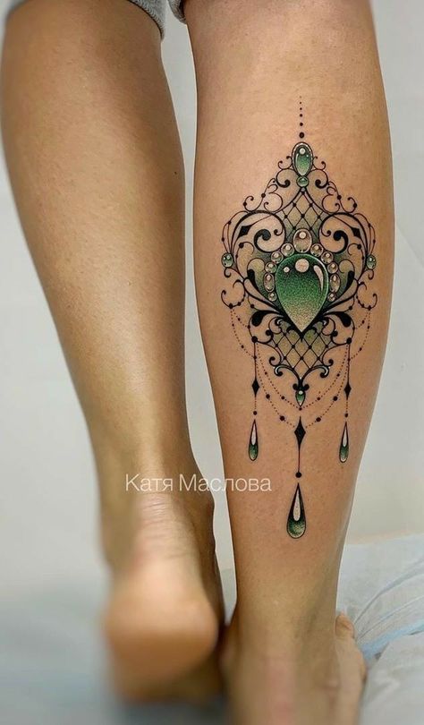 Jewel Lace Tattoo, Lace Style Tattoos, Tattoos That Look Like Jewelry, Tattoo Jewelry Design, Tattoo For Back Woman, Feminine Watercolor Tattoos, Body Jewelry Tattoo, Lace Tattoos For Women Sleeve, Gem Tattoos For Women