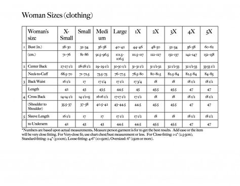 Chart for Women sizes for clothing to help calculate stitches and rows for knitting and crochet. Determine avg measurements for women sizes on upper body. Standard Measurements Chart For Women, Measurements For Women, Knit Crochet Patterns, Poncho Patterns, Crochet Garments, Sewing Measurements, Casting On Stitches, Body Measurement Chart, Crochet Wearables