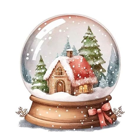 Christmas Images Clip Art, Globe Drawing, Globe Clipart, Christmas Snow Globe, Christmas Globes, Christmas Border, Christmas Gingerbread Men, Clipart Christmas, Christmas Snow Globes