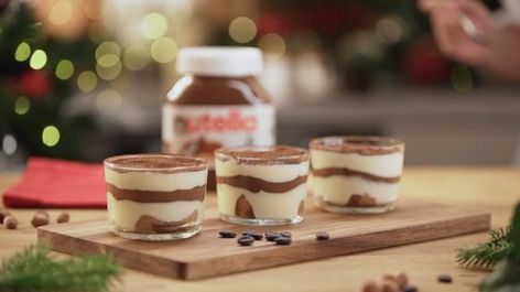 Tiramisu Nutella, Mini Tiramisu, Cena Light, Nutella Inspired Recipes, Nutella Desserts, Nutella Spread, Tiramisu Recipe, Nutella Recipes, Spread Recipes