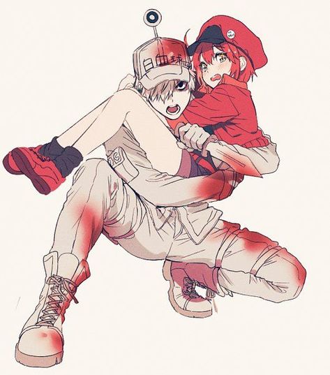 Cells At Work, White Blood Cells, Red Blood Cells, Blood Cells, Anime Life, Fanarts Anime, Cute Anime Couples, Anime Shows, Anime Fanart