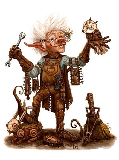 Rock Gnome Gnome Alchemist, Gnome Dnd, Fantasy Races, Dungeons And Dragons Characters, Dnd Art, Dungeons And Dragons Homebrew, Wow Art, Tinker Bell, Arte Fantasy