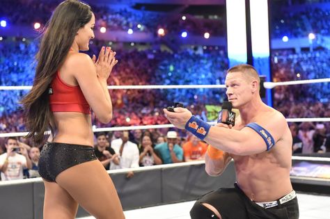 John Cena and Nikki Bella Engaged April 2017 | POPSUGAR Celebrity Profile Relationship, John Cena And Nikki Bella, Ray Mysterio, John Cena Nikki Bella, Wwe Superstar John Cena, John Cena And Nikki, Prince Georges, Wwe Couples, Nikki And Brie Bella