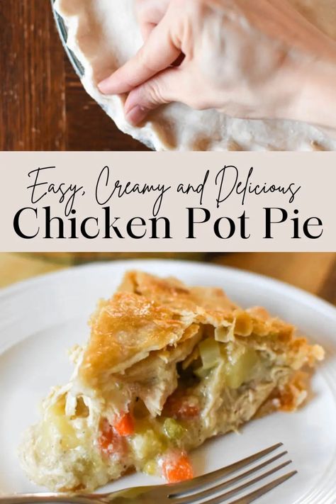 Easy chicken pot pie, made from scratch, and oh-so-savoury good! Made with inexpensive ingredients for a cost effective meal option. Chicken Pot Pie Recipe Without Milk, Easy Chicken Potpie Recipe, Easy Chicken Pot Pie With Potatoes, Easy Chicken Pot Pie Recipe Simple, How To Make Chicken Pot Pie, Easy Oven Chicken Pot Pie, Chicken Pot Pie Recipe Easy, Best Chicken Seasoning, Delicious Chicken Pot Pie