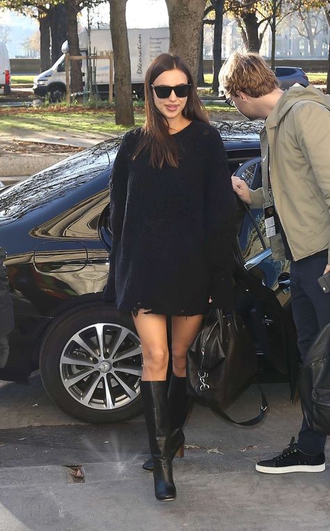 Irina Shayk Style, All Black Fashion, Russian Fashion, Irina Shayk, Celebrity Outfits, Sports Illustrated, Looks Style, Fashion Killa, Classy Outfits