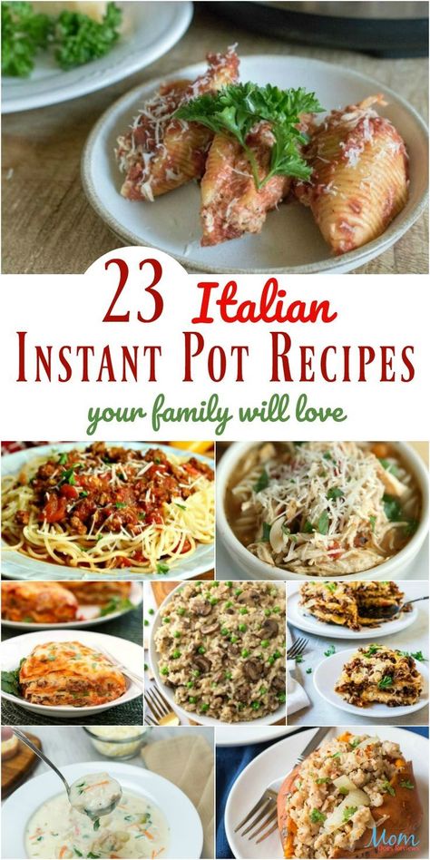 Vegetarian Italian Recipes, Best Instapot Recipes, Italian Recipes Appetizers, Healthy Italian, Pot Dinners, Print Cards, Italian Recipes Traditional, Italian Pasta Recipes, Italian Recipes Easy