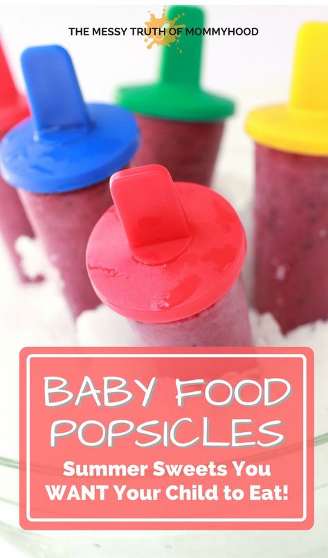 Baby Food Popsicles: Summer Sweets You Want Your Child to Eat Baby Popsicles Recipes, Wic Ideas, Baby Food Popsicles, Capsule Pantry, Baby Popsicles, Summer Popsicles, Summer Sweets, Baby Foods, Baby Snacks