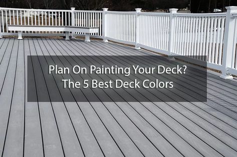 Best Deck Colors, Wood Deck Colors, Grey Deck Paint, Painted Wood Deck, Deck Paint Colors, Dark Deck, Deck Refinishing, Deck Stain Colors, Grey Deck