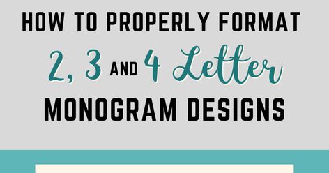 4 Letter Monogram Initials, Four Letter Monogram, 4 Letter Monogram, Hyphenated Last Name, How To Monogram, Monogram Generator, Silhouette Cameo Beginner, Free Monogram Fonts, Mens Monogram