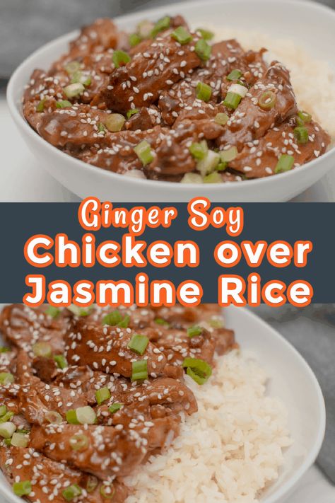 Jasmine Rice Recipes, Asian Bowls, Dinner Choices, Soy Chicken, Chicken Skillet, Korean Recipes, Ethnic Food, Chicken Meals, Asian Chicken