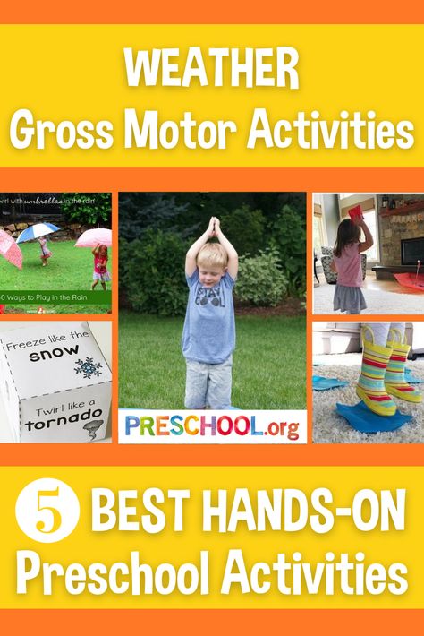 The 5 Best GROSS MOTOR Activities for WEATHER Preschool Theme Family Gross Motor Activities Preschool, All About Me Gym Activities, All About Me Physical Activity Preschool, Gross Motor All About Me Activities, All About Me Gross Motor Activities Preschool, All About Me Physical Activities, All About Me Movement Activities, All About Me Gross Motor Activities, Fitness Preschool Theme