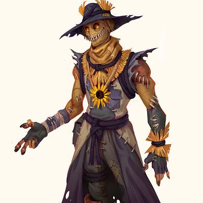 Scarecrow Concept Art, Skeleton Concept Art, Halloween Concept Art, Fortnite Concept Art, Scarecrow Character, Scarecrow Design, Fortnite Battle Royale, Dungeons And Dragons Characters, Fantasy Monster