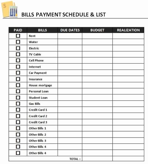 Payment Schedule Template Excel Fresh Bill organizer Template Excel Bill Payment Calendar, Elementary Lesson Plan Template, Memorandum Template, Bill Organizer, Organizer Template, Letter Template Word, Business Plan Template Free, Reference Letter Template, Payment Schedule