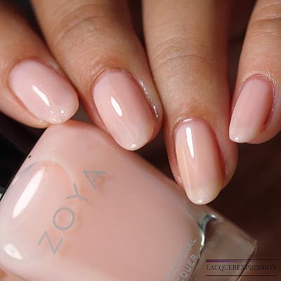 Oval Gel Manicure, Zoya Nail Polish Swatches, Zoya Nail Polish Colors, Sheer Nail Polish, Wedding Nail Polish, Sheer Nails, Nude Nail Polish, Zoya Nail, Zoya Nail Polish