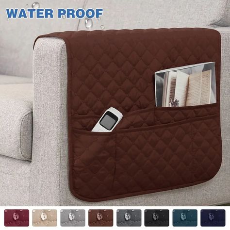 Waterproof Soft Armrest Cover Sofa Armrest Organizer Pockets - Temu Couch Organizer, Sofa Arm Covers, Sofa Feet, Sofa Armrest, Recliner Chair Covers, Pet Sofa, Sofa Storage, Blue Chair, Couch Covers