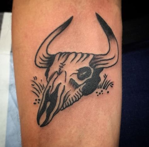 Longhorn Tattoo, Cow Skull Tattoos, Fine Tattoo, Bison Tattoo, Elk Tattoo, Deer Skull Tattoos, Bull Skull Tattoos, Living In A Van, Cow Tattoo