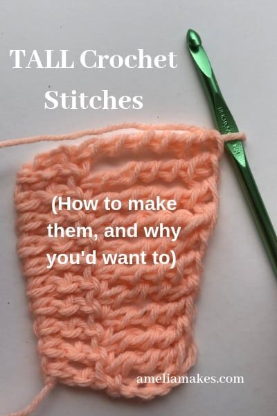 Tall Crochet stitches Pinterest graphic Crocheting Stitches, Crochet Stitch Pattern, Crocheted Patterns, Crochet Stitches Patterns, Crochet Stitch, How To Crochet, Crochet Stitches, Stitch Pattern, Quad