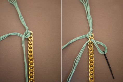 wovencharmbracelet5 Woven Chain, Handmade Wire Jewelry, Woven Bracelets, Diy Schmuck, Bracelet Tutorial, Bracelet Crafts, Bijoux Diy, Jewelry Projects, Diy Necklace