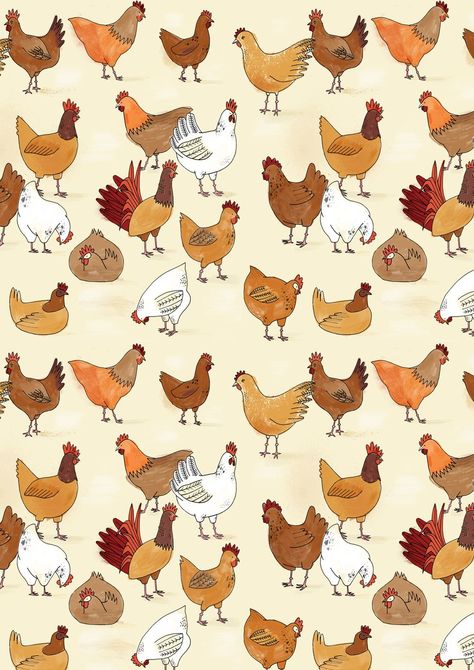 Chicken background Aesthetic Chicken, Chicken Wallpaper, Chicken Drawing, Chicken Illustration, Cartoon Chicken, Chicken Pattern, Baby Chickens, Drawing Wallpaper, Cute Chickens