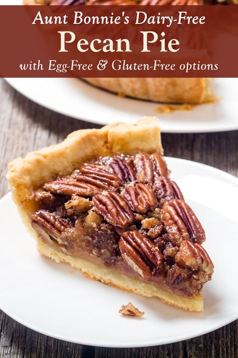 Dairy Free Pies Recipes, Pecan Pie Recipe Dairy Free, Dairy Free Pecan Pie Recipe, Egg Free Pecan Pie, Gluten Free Dairy Free Pecan Pie, Eggless Pecan Pie Recipe, Eggless Pecan Pie, Dairy Free Pie Recipes, Dairy Free Pecan Pie