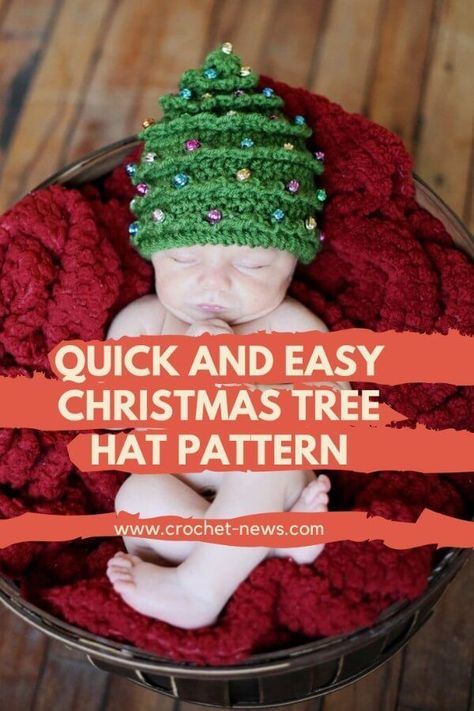 Crochet Christmas Tree Hat, Tree Hat, Crochet Christmas Hats, Crochet Christmas Tree, Christmas Tree Hat, Hat Patterns Free, Crochet Xmas, Crochet Christmas Trees, Easy Crochet Projects