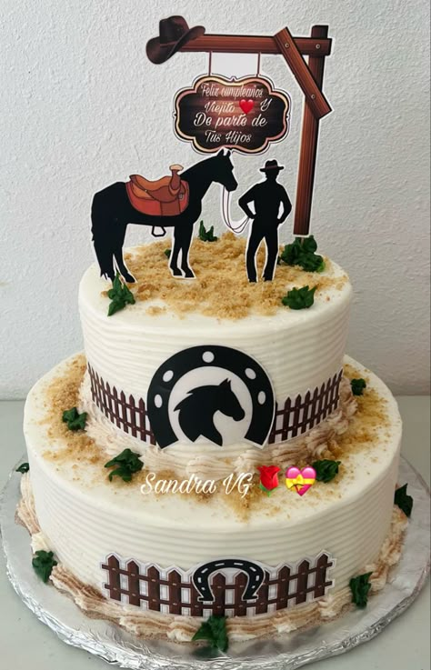 Western Cake For Men, Cowboy Themed Cake, Cowboy Cake For Men, Native American Cake, Western Theme Cakes, 65th Birthday Party Ideas, Sweet Sixteen Party Themes, Western Birthday Cakes, Cowboy Birthday Cakes