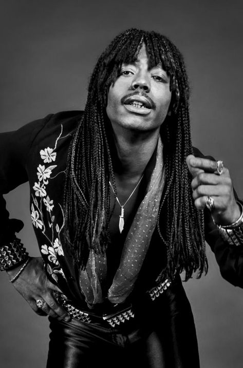 In MEMORY of RICK JAMES on his BIRTHDAY - Born James Ambrose Johnson Jr., American singer-songwriter, multi-instrumentalist and record producer. Born and raised in Buffalo, New York, James began his musical career in his teen years. Feb 1, 1948 - Aug 6, 2004 (heart failure) Trash Pictures, School Magic, Teena Marie, Slick Rick, Lynn Goldsmith, 80s Glam, Rick James, Funk Music, Bernadette Peters