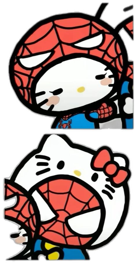 Spider Man Matching Pfp, Bf And Gf Cartoon Pics, Spider Man Matching, Jar Of Happiness Template, Hello Kitty And Spiderman, Kitty Spiderman, Cute Background For Zepeto, Pink Hello Kitty Wallpaper Iphone, Pink Wallpaper Hello Kitty