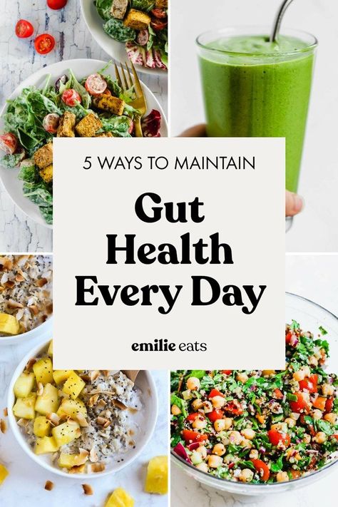 Keeping your gut healthy doesn’t have to be difficult or expensive! Here are 5 easy ways to maintain a healthy gut in your everyday life. @GoodBelly #GoodBelly12DayReboot #HappyBelly #ad Tropical Green Smoothie, Hidden Vegetables, Breakfast Ingredients, Probiotic Foods, Healthy Balance, Food Help, Healthy Gut, Digestive Health, Easy Healthy Recipes