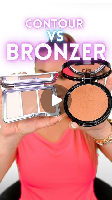 VICTORIA•LYN on Instagram: "Bronzer vs Contour☀️ Your mini guide to the  differences & how to use them! I prefer bronzer everyday but what do you prefer? ❤️Comment SHOP for a dm with all the products used in this video! #makeup #beauty #contour #bronzer  https://liketk.it/4MLSY" Difference Between Contour And Bronzer, Where Do I Put Bronzer, Bronzer And Contour Application, Bronzer Vs Contour, Chanel Bronzer, Bronzer Application, Quick Makeup Routine, How To Apply Bronzer, Contour Bronzer