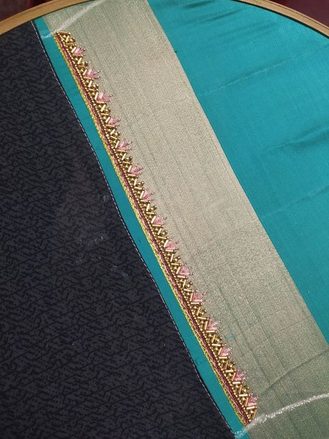 Tube Beads Work On Blouse, Beads Work On Blouse, Simple Aari Work Blouse Design, Work On Blouse, Simple Aari Work Blouse, Blouse Design Aari Work, Simple Aari Work, Aari Work Blouse Design, Magam Work Designs