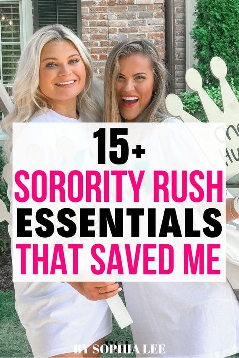 Auburn Sorority, Sorority Rush Week, College Dorm Hacks, College Dorm Organization, Sorority Rush Outfits, Freshman Tips, Recruitment Sorority, Rush Week, Sophia Lee