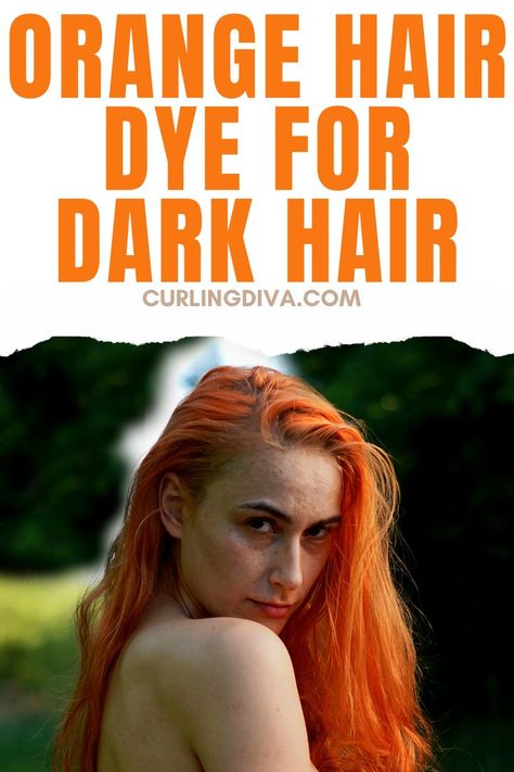 Orange hair dye for dark hair Lunar Tides On Dark Hair, Deep Orange Hair, Hair Dye For Dark Hair, Dye For Dark Hair, Dark Red Hair Dye, Lighter Brown Hair, Orange Hair Dye, Dark Hair Dye, Hair Color Orange