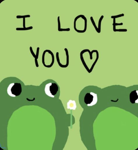 Frogs In Love, Frog Love, Valentine Door Decorations, Frog Wallpaper, Couple Painting, Cute Texts For Him, Frog Art, Easy Doodle Art, Cute Messages