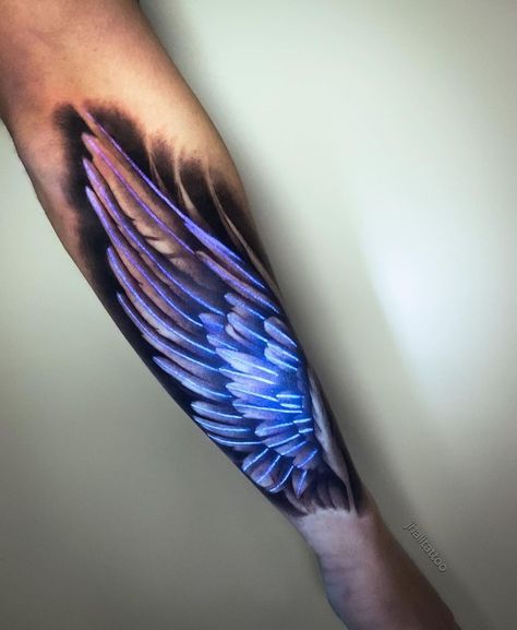 Angel Wing Forearm Tattoo, Angel Wing Forearm, Angel Wings Tattoo Forearm, Tattoo Forearm, Tattoo Color, Angel Wings Tattoo, Wing Tattoo, Wings Tattoo, Forearm Tattoo