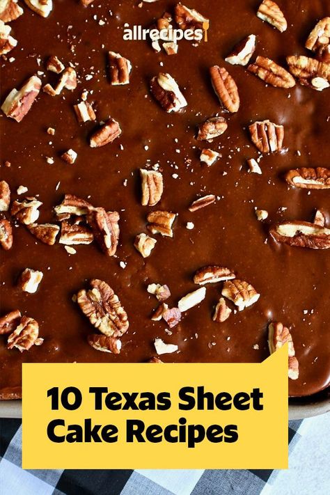 Sheet Cakes, White Texas Sheet Cake, Texas Sheet Cake Cookies, Texas Sheet Cake Recipe, Texas Sheet Cake, Sheet Cake Recipes, Unsweetened Chocolate, Brownie Cake, Classic Desserts