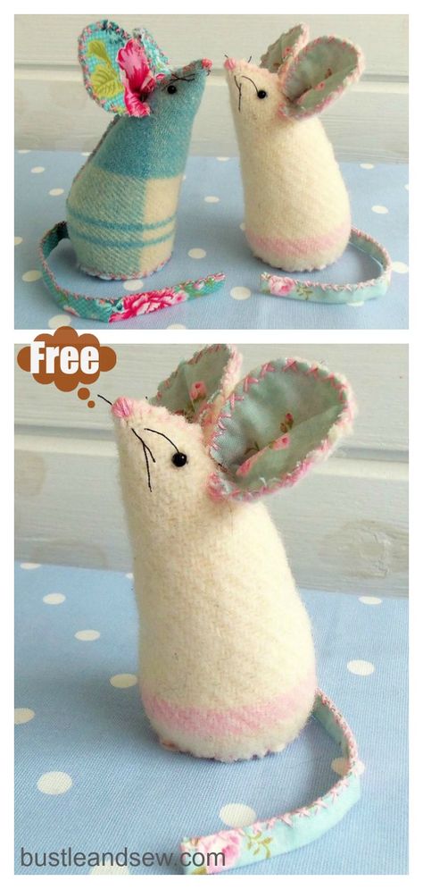 Mouse Pincushion Free Sewing Pattern #startsewingfreepattern #easysewingprojects #sewingtoys Cat Pincushion Patterns Free, Stuffed Cats Pattern Sewing, Christmas Pincushions Ideas, Pincushions Patterns Free, Mouse Pin Cushion, Free Pincushion Sewing Patterns, Cat Sewing Pattern Free Stuffed Toys, Stuffed Mouse Pattern, Cat Stuffed Animal Pattern Free Sewing