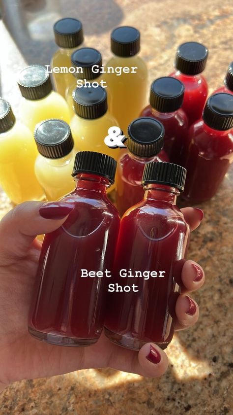 Ginger Shots Aesthetic, Natural Juice Recipes, Healthy Shots, Ginger Shots, Healthy Juicer Recipes, Healthy Juice Drinks, Foods For Healthy Skin, Healthy Lunch Snacks, Ginger Shot