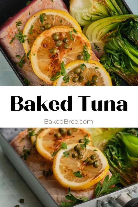 Baked Tuna Steak, Bluefin Tuna Recipe, Baked Tuna Steaks, Baked Tuna, Baked Bree Recipe, Tuna Bake, Tuna Steak Recipes, Tuna Fillet, Tuna Recipe