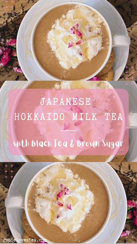 Learn how to make traditional Japanese milk tea with my recipe for Hokkaido mill tea. Japanese Milk Tea, Japanese Milk Tea Recipe, Royal Milk Tea, Japanese Dessert Recipes, Thai Milk Tea, Milk Tea Recipes, Black Tea Blends, English Breakfast Tea, Tea Time Food