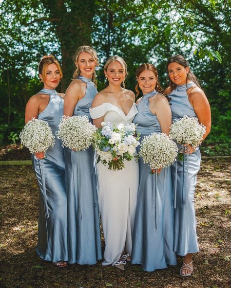 💙 Blue is one of the most popular colours for bridesmaids, and there's no wonder! From pastel to powder, baby and sky, it's a calming shade that spreads good vibes throughout the big day. 🌊 Click the link in our bio for 45 stunning something blue bridesmaids dresses to inspire your bridal party: https://onefabday.com/blue-bridesmaids-dresses/ 📸 1: @mashaida.co 📸 2: @rebeccasigetyphotography 📸 3: @navyblurphotography 📸 4: @annagphotography_ 📸 5: @elouisephoto 📸 6: @photographyby_ciara ... Pastel Blue Bridesmaid, Pastel Blue Bridesmaids Dresses, Pastel Bridal Party, Powder Blue Bridesmaid Dress, Baby Blue Bridesmaid Dresses, Blue Bridesmaids Dresses, Reception Styling, Powder Blue Dress, Baby Blue Weddings