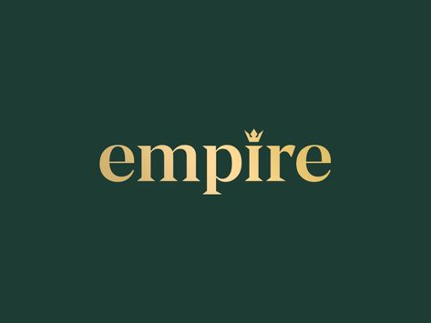 Empire Logo Design by Emir Ali?i? Empire Logo Design Ideas, Empire Logo Design, Logo Design Fonts, Creative Logo Ideas, Ag Logo, Minimal Logos Inspiration, Dental Branding, Artifact Art, Empire Logo