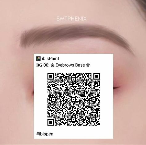 Ibispaint X Brushes Qr Code Eyebrows, Eyebrows Brush, Brush Eyebrows, Ibispaint Codes, Ibispaint Brushes, Free Procreate Brushes, Brush Code, Ibis Paint X, Skin Brushing