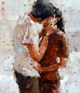 Andre Kohn Painting, Andre Kohn Art, Andre Kohn Fine Art, Andre Kohn, Romantic Paintings, Couple Kissing, Art Of Love, Romance Art, Wallpaper Vintage