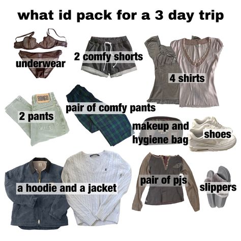 Pack List For Weekend Trip, What To Pack For 3 Days Trip, 4 Day Travel Outfits, Packing List For Three Days, What To Pack For Three Day Trip, What To Bring On A 3 Day Trip, What To Pack For 2 Day Trip, Packing List 4 Day Trip, 4 Days Trip Packing List