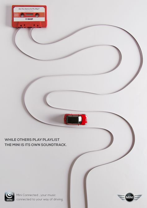 Print advertisement created by Miami Ad School, Brazil for Mini, within the category: Automotive. Back To School Advertising Campaign, Ad Campaign Design Clever Advertising, Advertisments Design, Back To School Advertising, Road Advertising, Print Ads Design, Key Visual Advertising, Back To School Ads, Cool Ads