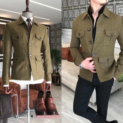 Man Winter Outfit, Winter Outfits Fashion, Mens Fashion Suits Casual, Mens Vest Fashion, Mens Dress Outfits, Stylish Mens Suits, Blazer Outfits Men, Gents Kurta Design, Men Blazer